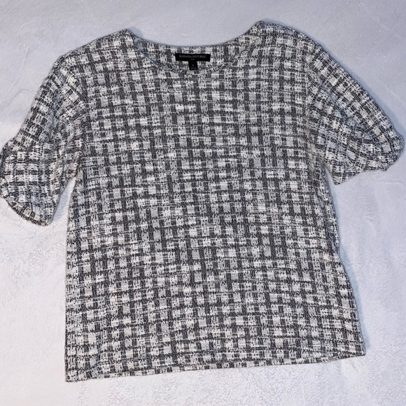 🌟FINAL SALE🌟 Banana Republic tweed twist-knot sleeve blouse - Picture 2 of 8